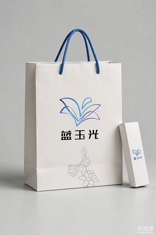 “蓝玉光”凝胶标志及手提袋